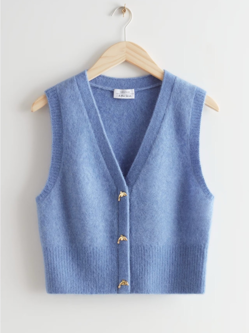 & Other Stories - Dolphin Button Knit Vest